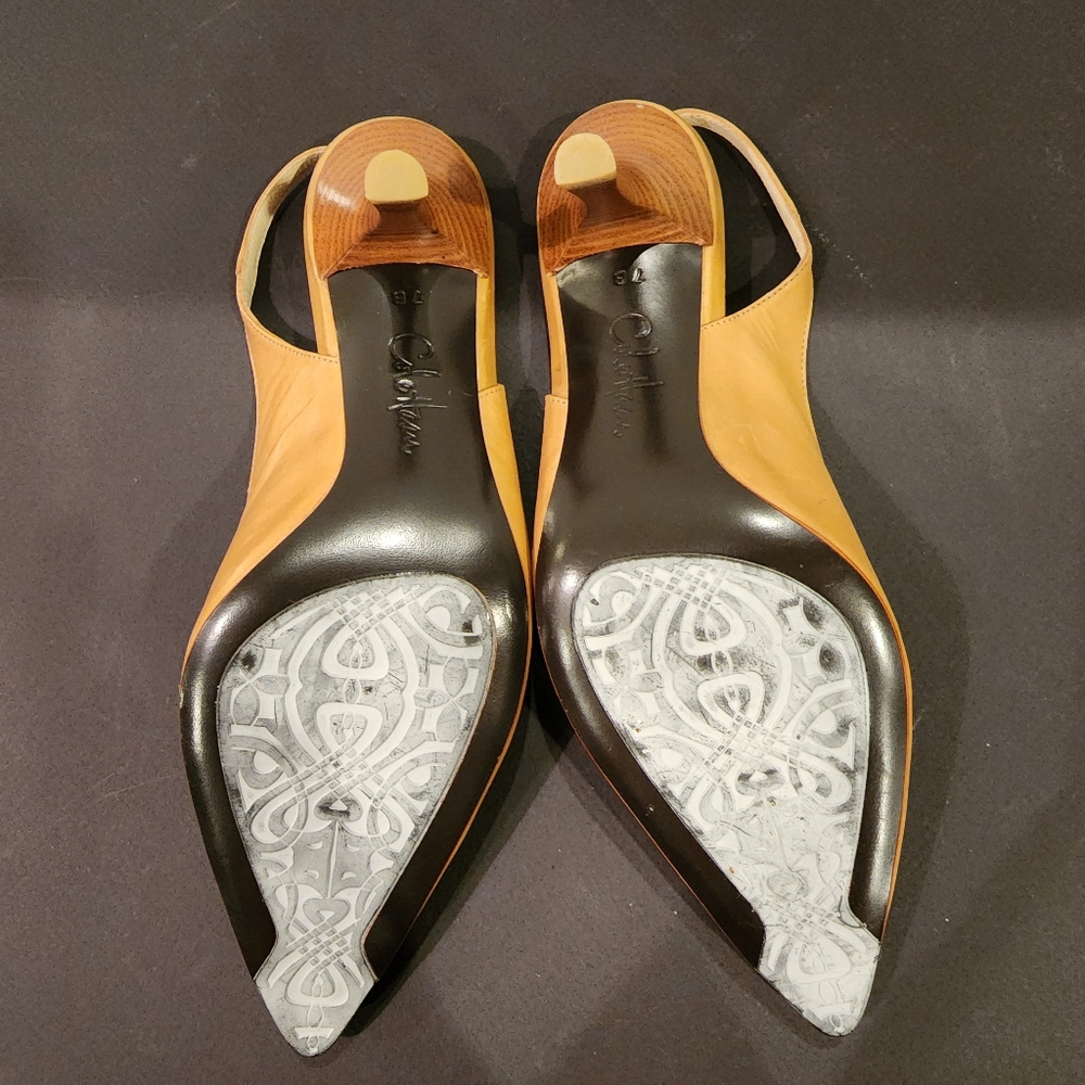 Cole Haan Tan Slingback Heels - Picture 8 of 10